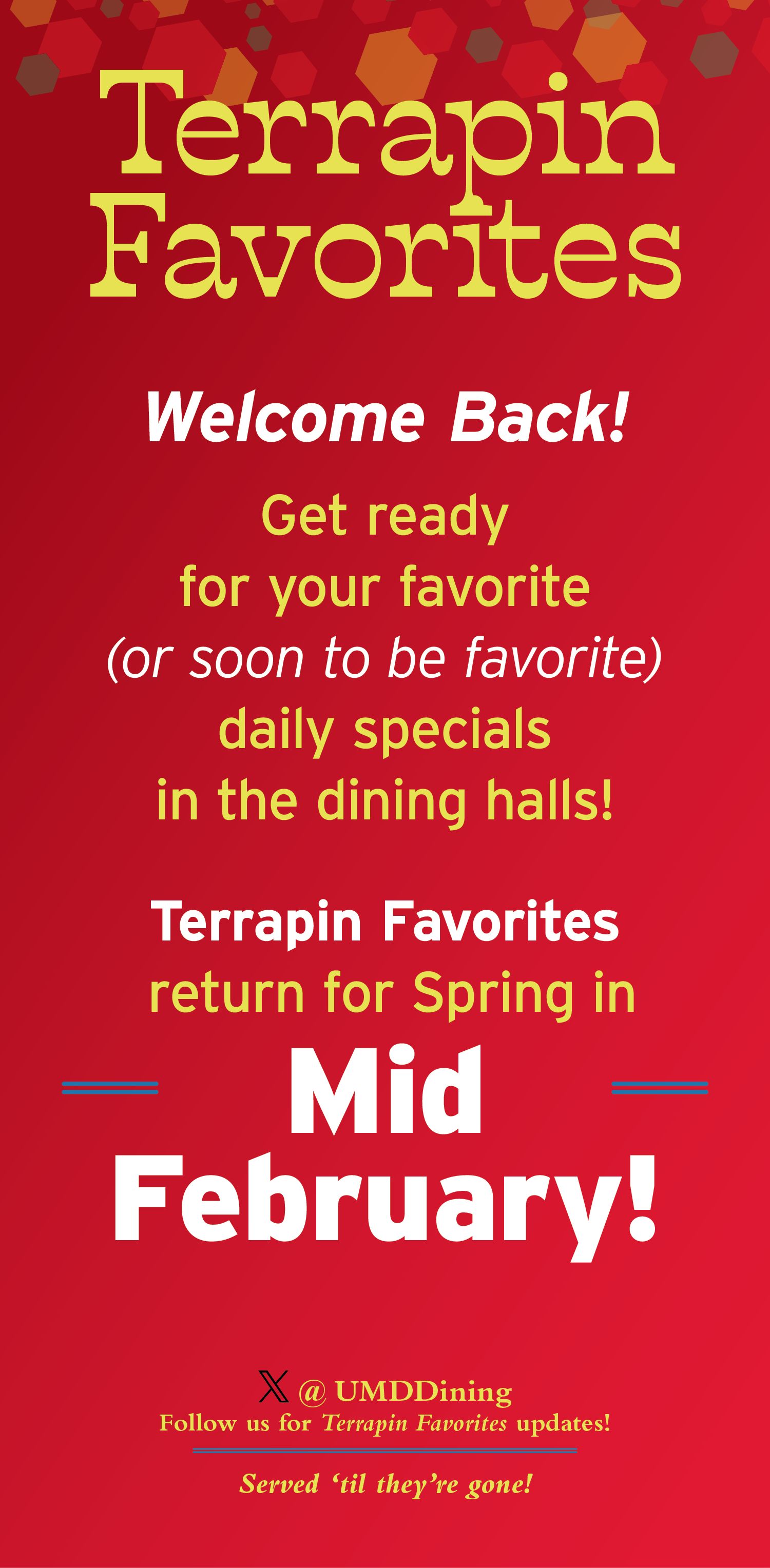 Terrapin Favorites will return soon!