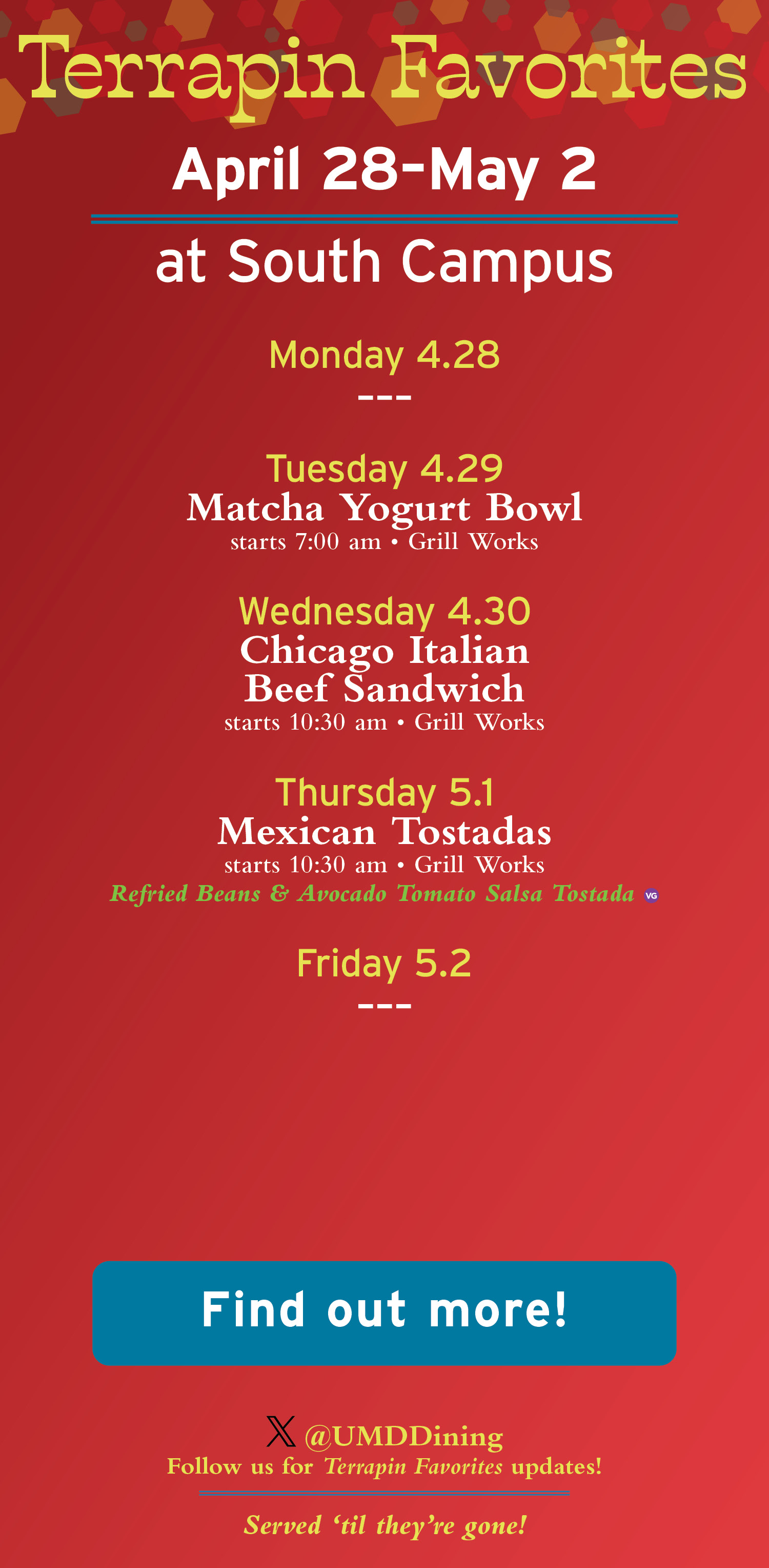 Terrapin Favorites: Apr 28-May 2