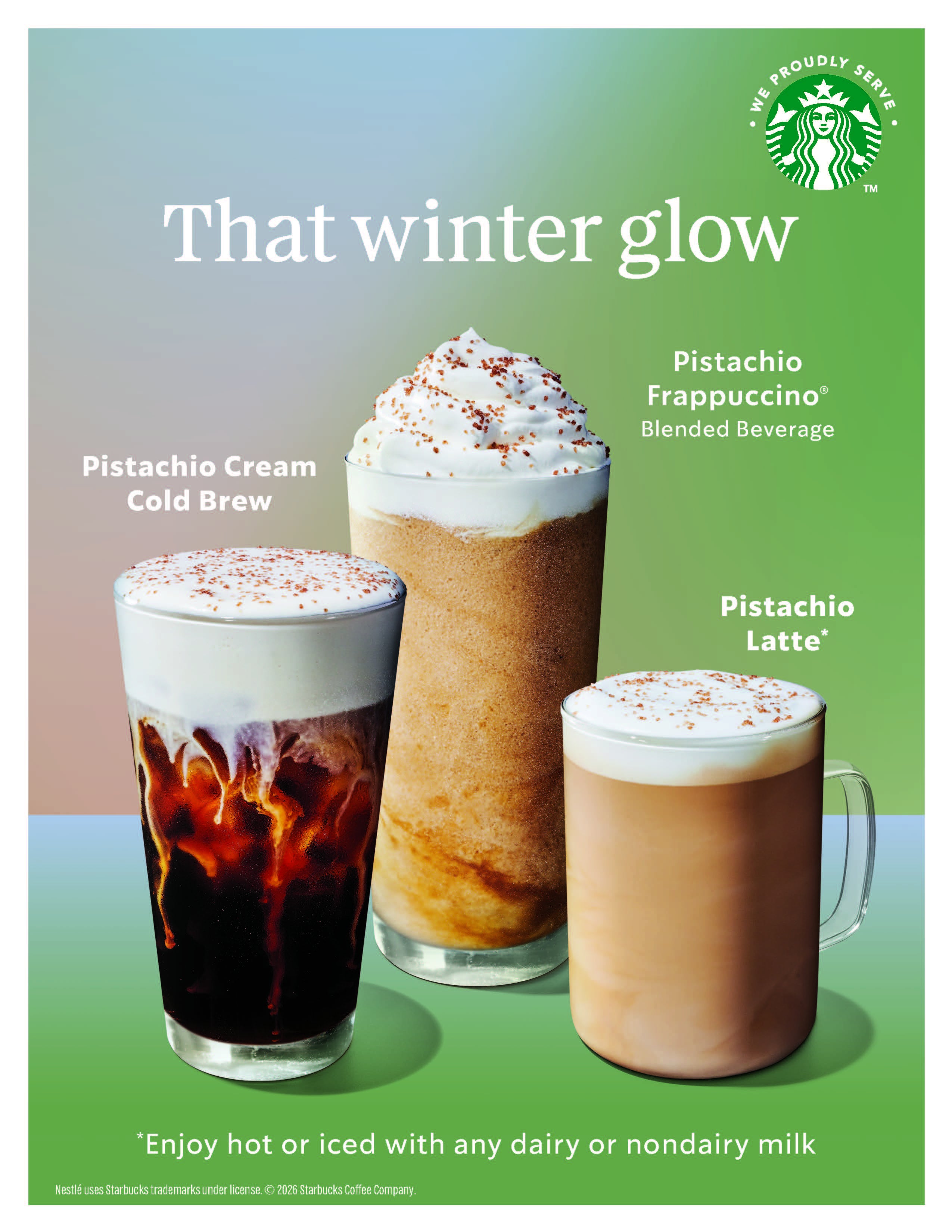 Pistachio Latte Cold Brew Poster