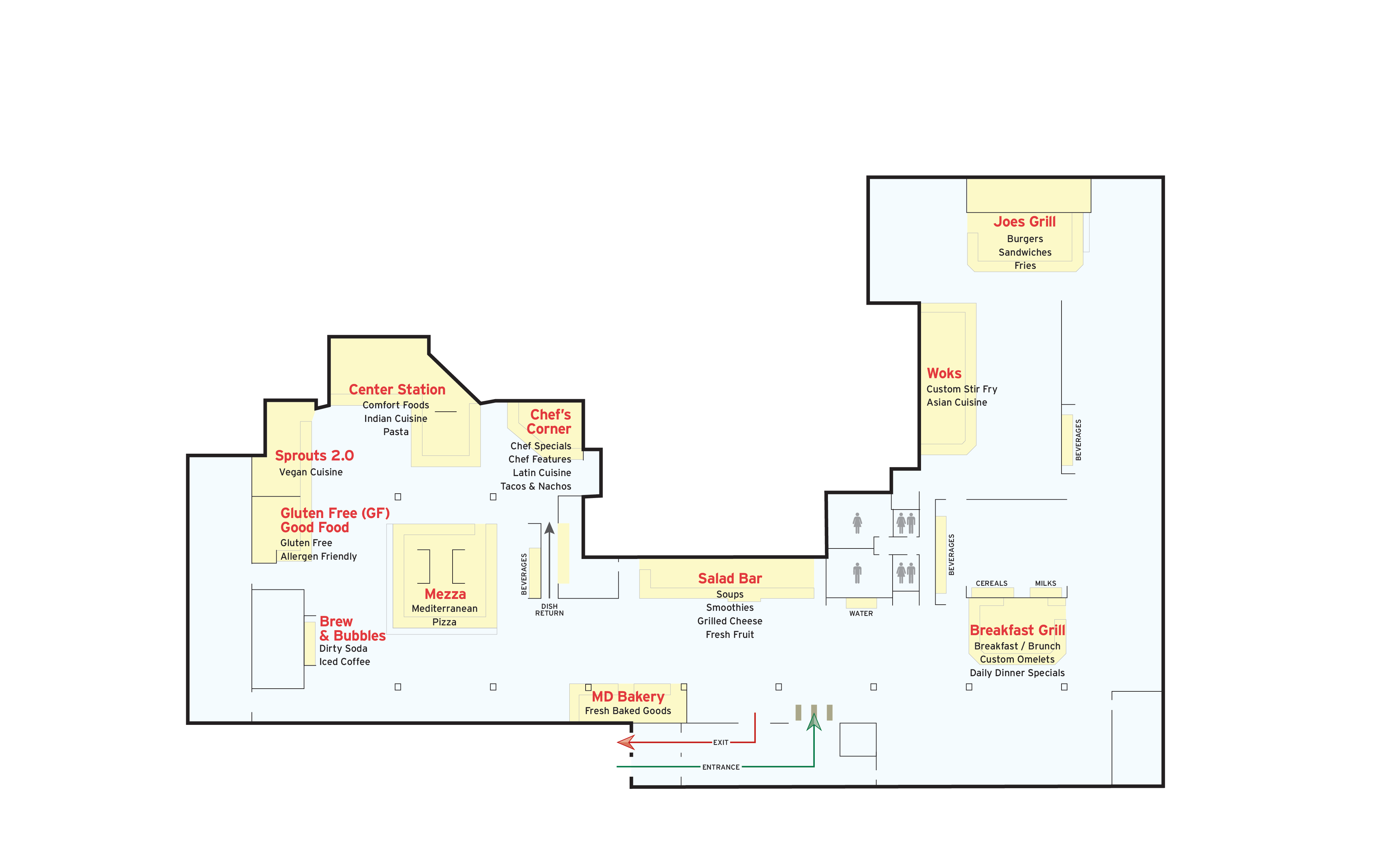 Yahentamitsi Dining Hall floor plan
