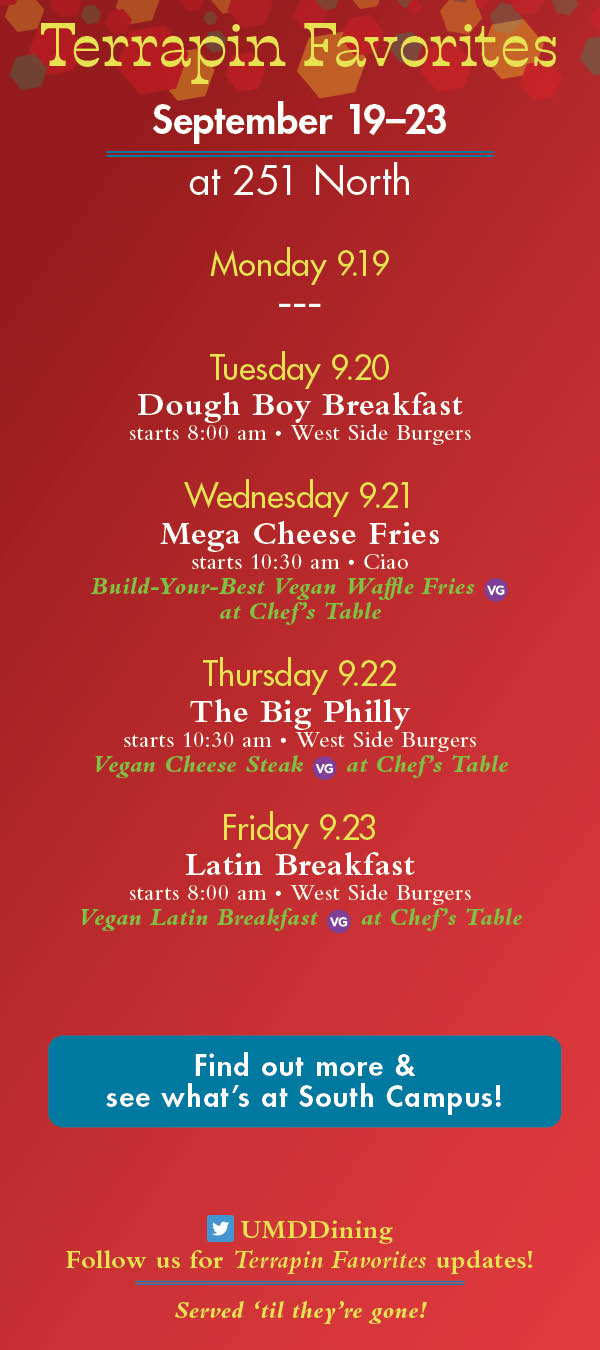 Specials for this week at 251 North Dining Hall