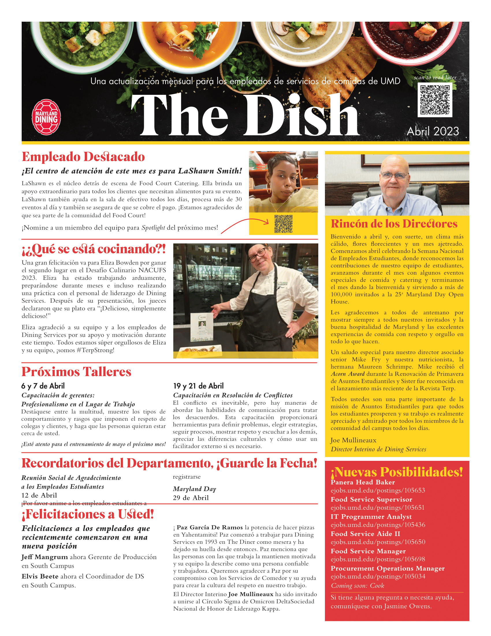 Dish April 2023 newsletter (spanish)