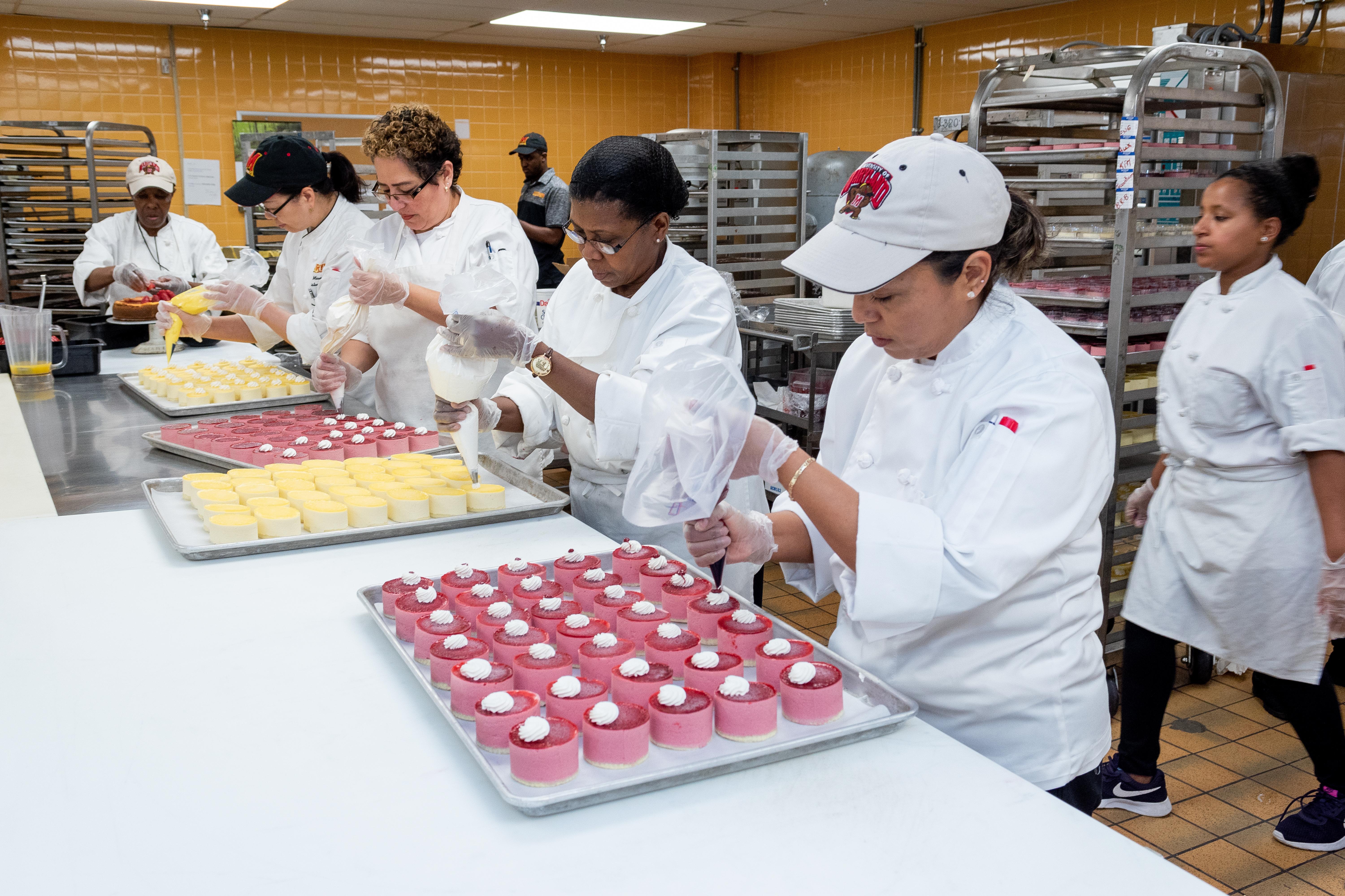 Maryland Bakery Chefs preparing cupcakes